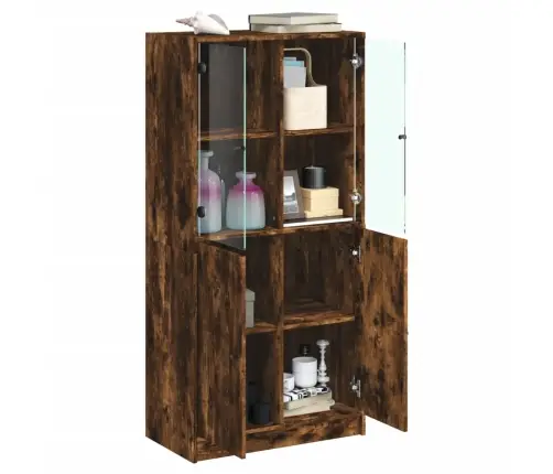 Augstais Skapītis Ar Durvīm, Ozolkoka Krāsā, 68X37X142 Cm Vidaxl