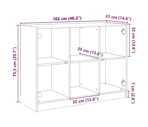 Kumode, Balta, 102X37X75,5 Cm, Inženierijas Koks Vidaxl