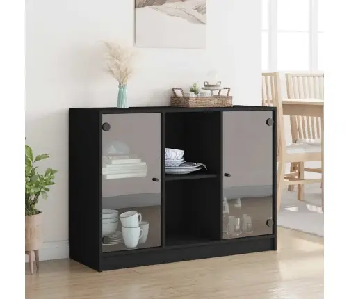 Kumode, Melna, 102X37X75,5 Cm, Inženierijas Koks Vidaxl