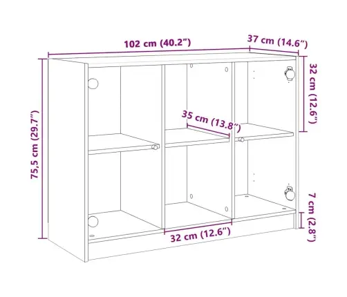 Kumode, Melna, 102X37X75,5 Cm, Inženierijas Koks Vidaxl
