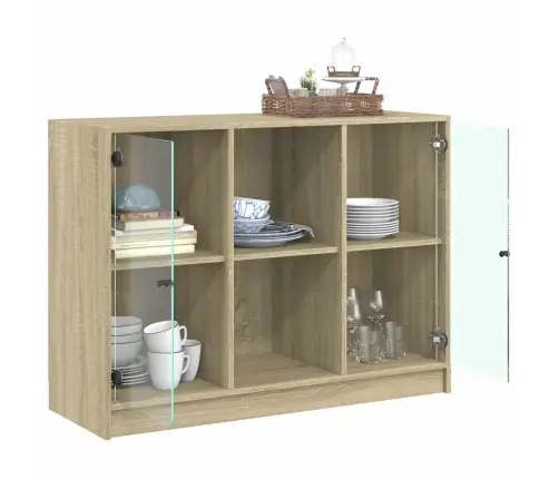 Puhvetkapp, Sonoma Tamm, 102X37X75,5 cm Tehispuit