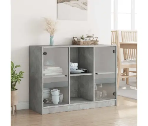 Puhvetkapp, Betoonhall, 102X37X75,5 cm Tehispuit