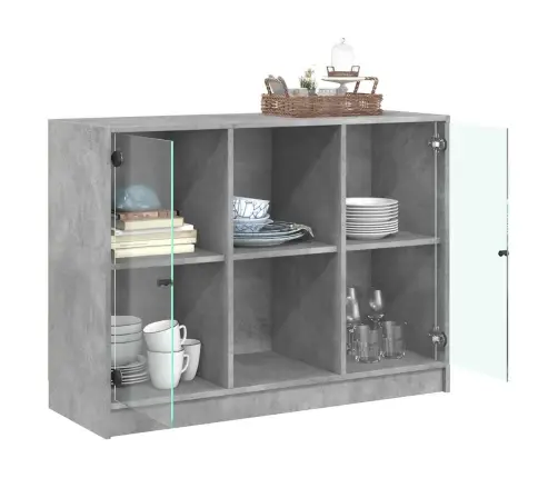 Puhvetkapp, Betoonhall, 102X37X75,5 cm Tehispuit