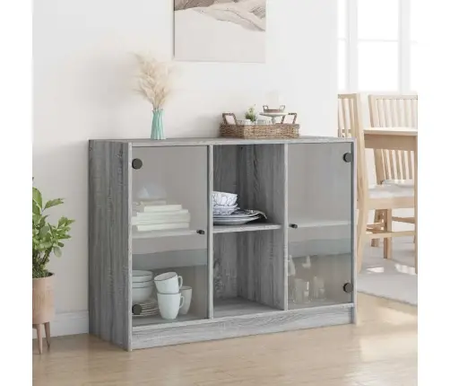 Kumode, Pelēka Ozolkoka, 102X37X75,5 Cm, Inženierijas Koks Vidaxl