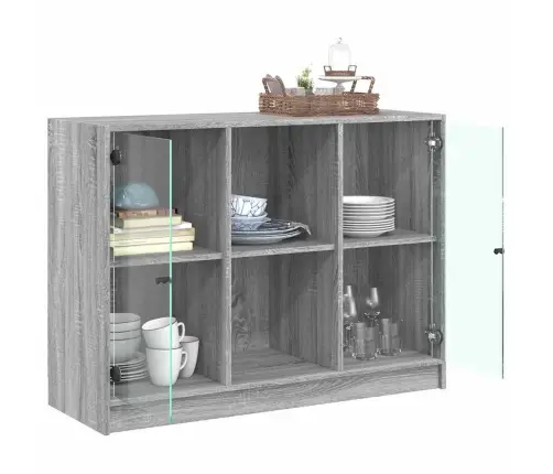 Kumode, Pelēka Ozolkoka, 102X37X75,5 Cm, Inženierijas Koks Vidaxl