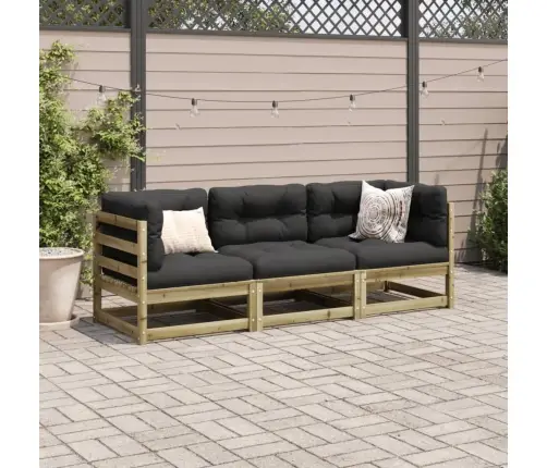 3-Osaline Aiadiivani Komplekt, Immutatud Männipuit