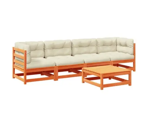 5-Osaline Aiadiivani Komplekt Patjadega, Vahapruun, Männipuit