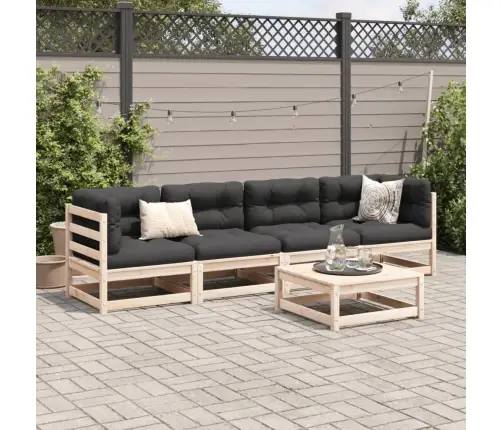 5-Daļīgs Dārza Dīvānu Komplekts, Priedes Koks Vidaxl