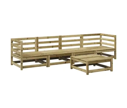 5-Daļīgs Dārza Dīvānu Komplekts, Impregnēts Priedes Koks Vidaxl