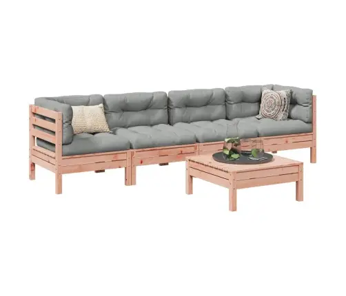 5-Daļīgs Dārza Dīvānu Komplekts, Matrači, Egles Masīvkoks Vidaxl