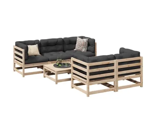 6-Osaline Aiadiivani Komplekt, Männipuit