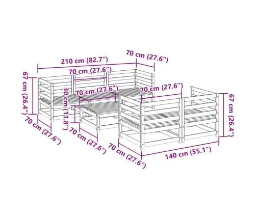 6-Osaline Aiadiivani Komplekt, Vahapruun, Männipuit