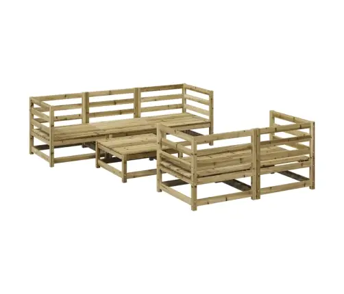 6-Daļīgs Dārza Dīvāna Komplekts, Impregnēts Priedes Koks Vidaxl