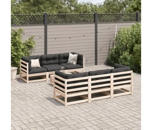 Sodo Sofos Komplektas, 7 Dalių, Pušies Medienos Masyvas