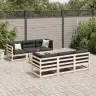 7-Daļīgs Dārza Dīvānu Komplekts Ar Matračiem, Priedes Koks Vidaxl