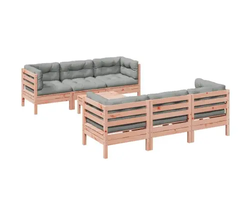 7-Daļīgs Dārza Dīvānu Komplekts, Matrači, Egles Masīvkoks Vidaxl