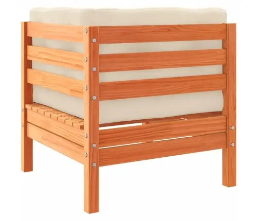 7-Daļīgs Dārza Dīvānu Komplekts, Matrači, Brūns Priedes Koks Vidaxl