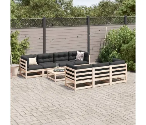 8-Daļīgs Dārza Dīvānu Komplekts, Priedes Masīvkoks Vidaxl