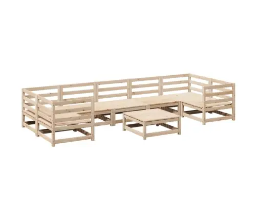 8-Daļīgs Dārza Dīvānu Komplekts, Priedes Masīvkoks Vidaxl