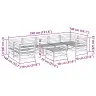 8-Daļīgs Dārza Dīvānu Komplekts, Priedes Masīvkoks Vidaxl