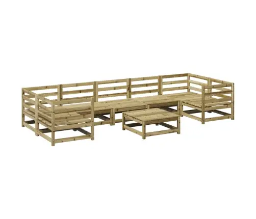 8-Daļīgs Dārza Dīvānu Komplekts, Impregnēts Priedes Koks Vidaxl