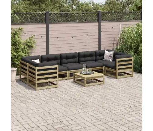 8-Daļīgs Dārza Dīvānu Komplekts, Impregnēts Priedes Koks Vidaxl