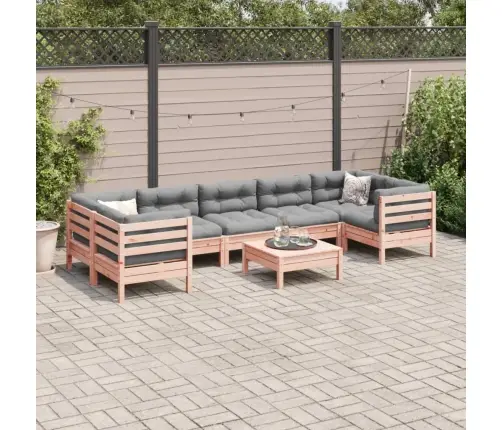 8-Daļīgs Dārza Dīvānu Komplekts, Matrači, Egles Masīvkoks Vidaxl