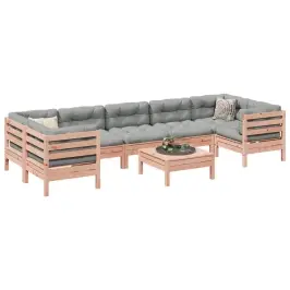 8-Osaline Aiadiivani Komplekt Patjadega, Ebatsuuga Puit