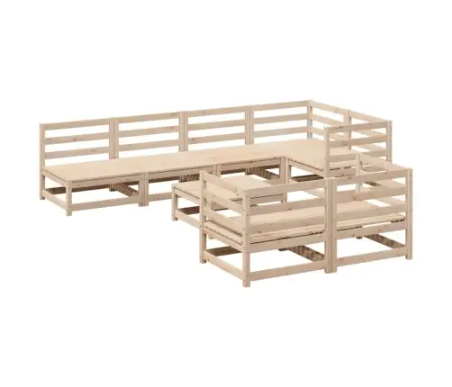 8-Daļīgs Dārza Dīvānu Komplekts, Priedes Masīvkoks Vidaxl