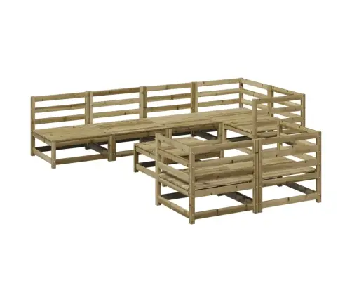 8-Osaline Aiadiivani Komplekt, Immutatud Männipuit