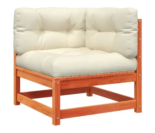 8-Daļīgs Dārza Dīvānu Komplekts, Matrači, Brūns Priedes Koks Vidaxl