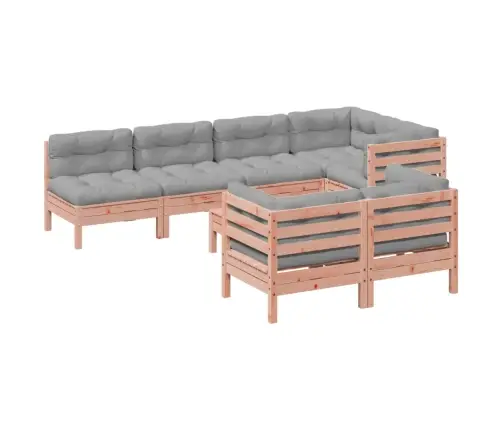 8-Daļīgs Dārza Dīvānu Komplekts, Matrači, Egles Masīvkoks Vidaxl