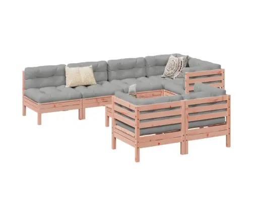 8-Daļīgs Dārza Dīvānu Komplekts, Matrači, Egles Masīvkoks Vidaxl