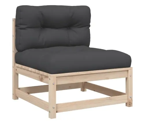 9-Daļīgs Dārza Dīvāna Komplekts Ar Matračiem, Priedes Koks Vidaxl