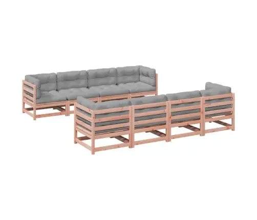 9-Daļīgs Dārza Dīvānu Komplekts, Matrači, Egles Masīvkoks Vidaxl