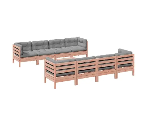 9-Daļīgs Dārza Dīvānu Komplekts, Matrači, Egles Masīvkoks Vidaxl