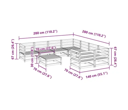 9-Osaline Aiadiivani Komplekt, Valge, Männipuit
