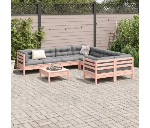 9-Daļīgs Dārza Dīvānu Komplekts, Matrači, Egles Masīvkoks Vidaxl