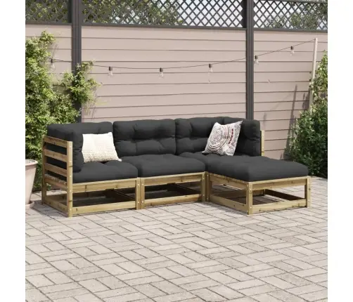 4-Osaline Aiadiivani Komplekt, Immutatud Männipuit