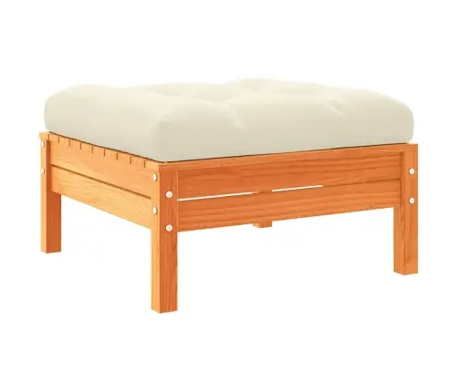 4-Daļīgs Dārza Dīvānu Komplekts, Matrači, Brūns Priedes Koks Vidaxl