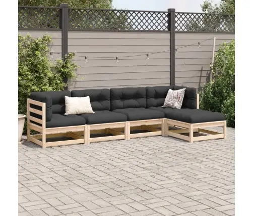 5-Daļīgs Dārza Dīvānu Komplekts, Priedes Koks Vidaxl