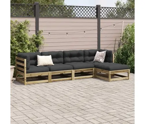 5-Osaline Aiadiivani Komplekt, Immutatud Männipuit