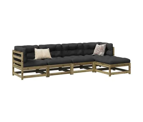 5-Osaline Aiadiivani Komplekt, Immutatud Männipuit