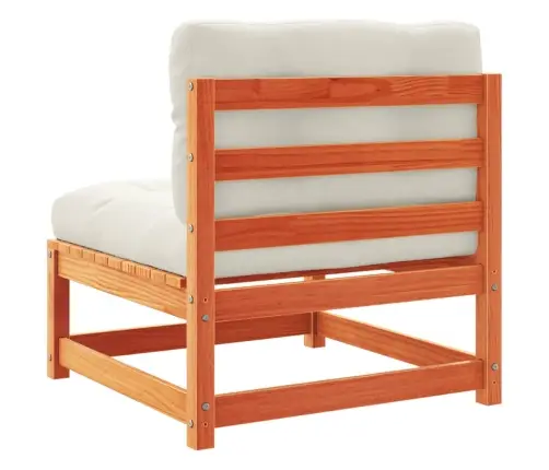 5-Daļīgs Dārza Dīvānu Komplekts, Matrači, Brūns Priedes Koks Vidaxl