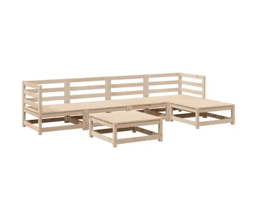 6-Daļīgs Dārza Dīvānu Komplekts, Priedes Masīvkoks Vidaxl