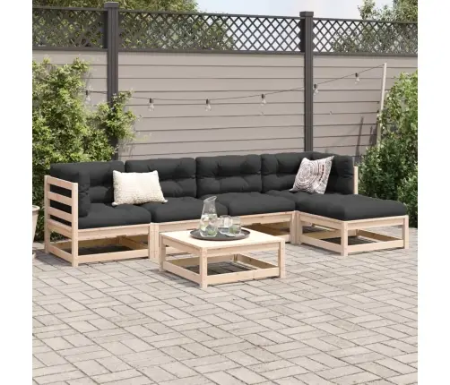 6-Daļīgs Dārza Dīvānu Komplekts, Priedes Masīvkoks Vidaxl