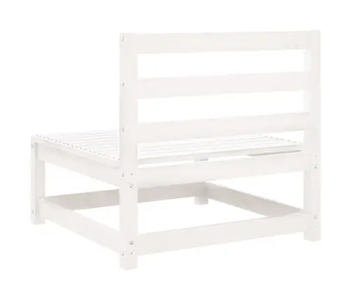 6-Daļīgs Dārza Dīvānu Komplekts, Balts Priedes Masīvkoks Vidaxl