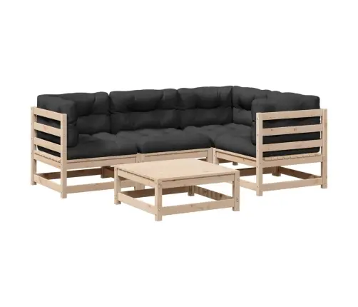 5-Osaline Aiadiivani Komplekt Patjadega, Männipuit