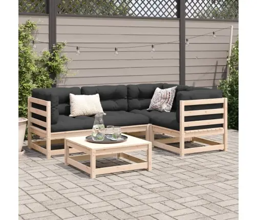 5-Osaline Aiadiivani Komplekt Patjadega, Männipuit