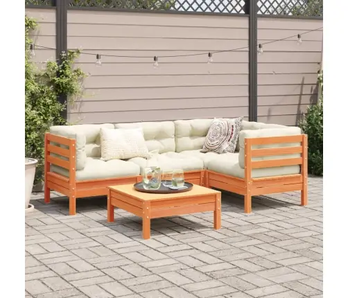 5-Osaline Aiadiivani Komplekt Patjadega, Vahapruun, Männipuit